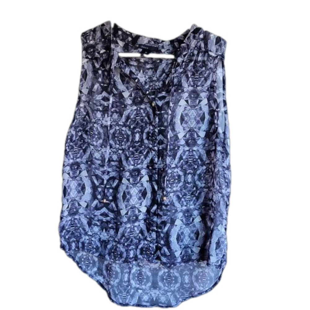 Airy Boho print, chiffon-like blouse, top, size Medium